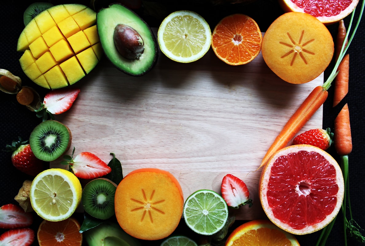 Combinación de alimentos nutritivos en un plato